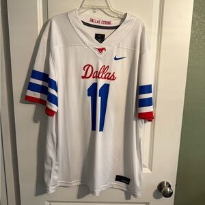 Nike Dallas Strong White Jersey with Blue and Red Accents